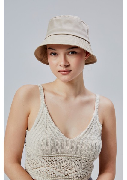 Ikili Yazlık Kumaş Kova Şapka, Erkek Kadın Düz Balıkçı Bucket Şapka, Unisex
