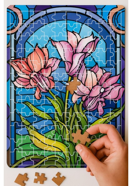 140 Parça Ahşap Puzzle Tablo. 25 x 35 cm Ölçülerinde. Askı Aparatı Ile. Kaliteli Uv Baskı Model-9