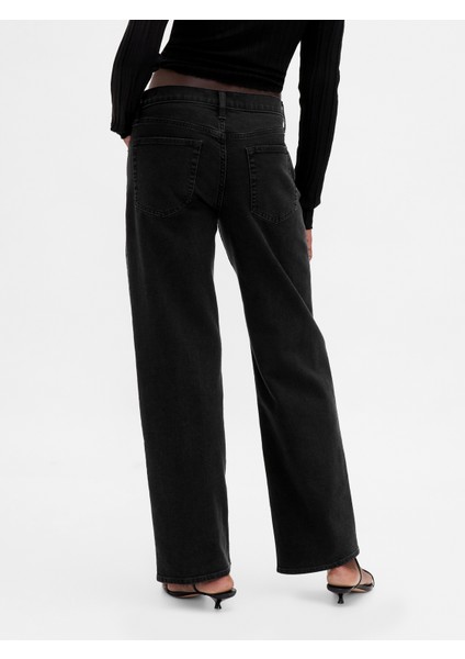 Kadın Siyah Low Rise '90S Jean Pantolon indirimleri