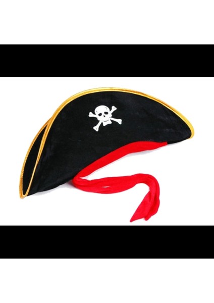 Yetişkin Boy Kadife Jack Sparrow Denizci Kaptan Jack Korsan Şapkası 50X20 cm fiyatları
