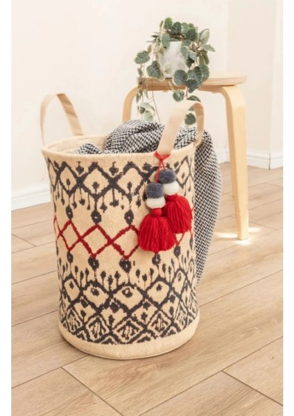 Wiforte Dekoratif Kumaş Saklama Sepeti – Büyük Boy, Kulplu, Çok Amaçlı Organizer ve Düzenleyici indirimleri