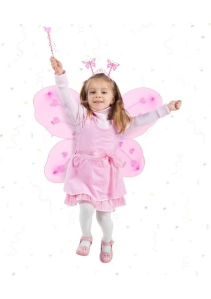 Toz Pembe Kelebek Kanadı Tacı ve Sopası fiyatları