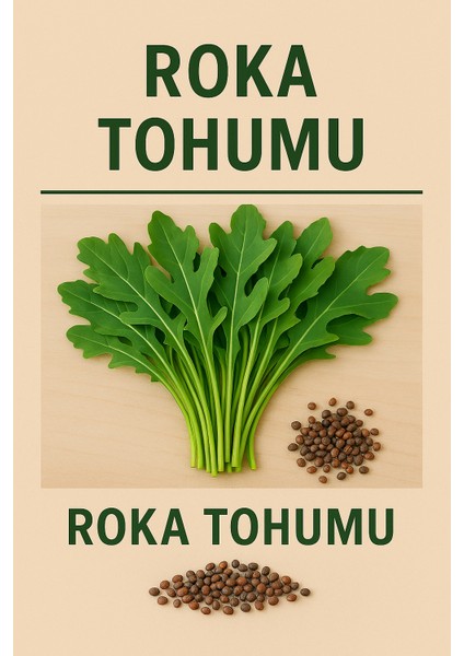 Bahçe Tipi Roka Tohumu 15 Gram - Hızlı Büyüme, Karakteristik Biberimsi Lezzet