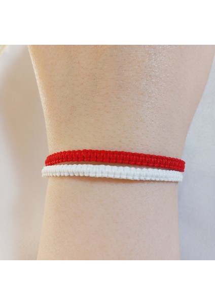 Samsunspor Kırmızı Beyaz Taraftar 2’li Bileklik, Samsunspor Unisex Makrome Örgü Taraftar Bilekliği, Ip Bileklik, Makrome Bileklik, Taraftar Hediyesi, Samsunspor Maç Aksesuarı