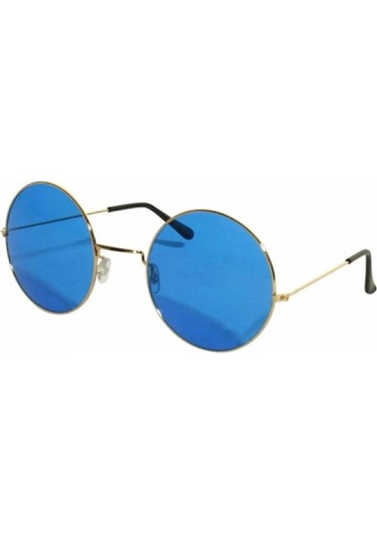 Yuvarlak Cam John Lennon Tarzı Gold Çerçeveli Mavi Gözlük fiyatları