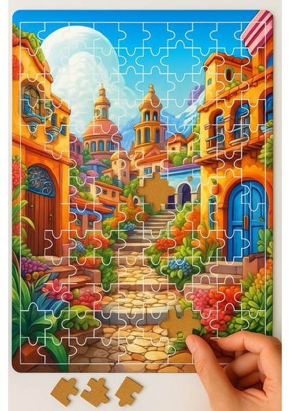 140 Parça Ahşap Puzzle Tablo. 25 x 35 cm Ölçülerinde. Askı Aparatı Ile. Kaliteli Uv Baskı Model-13