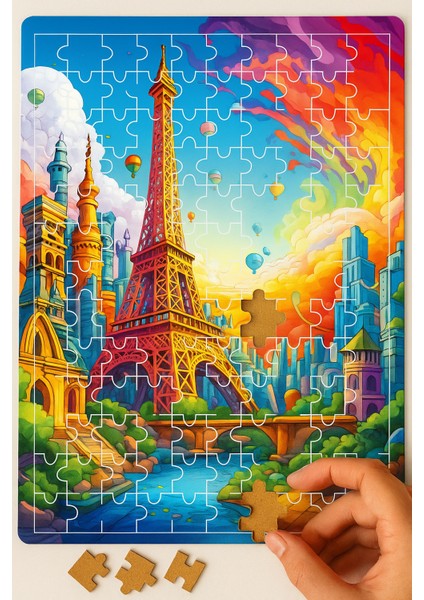 140 Parça Ahşap Puzzle Tablo. 25 x 35 cm Ölçülerinde. Askı Aparatı Ile. Kaliteli Uv Baskı Model-14