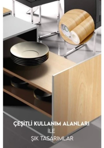 Ahşap Görünümlü Kendinden Yapışkanlı Kaplama Folyosu 5 Metre indirimleri