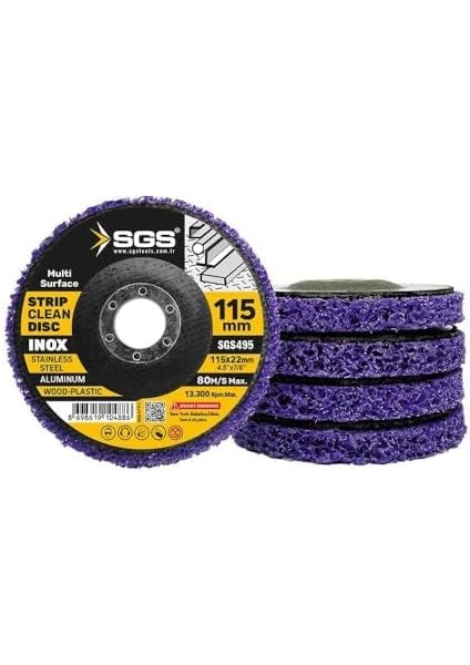 Çok Amaçlı Parlatma Diski, Mor, 115 Mm, Model SGS495 fiyatları