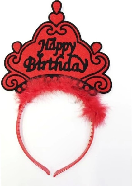 Happy Birthday Yazılı Neon Renk Taç 12 Adet fiyatları