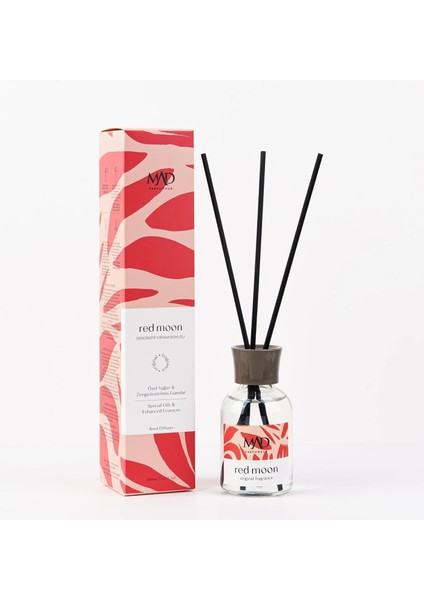 Red Moon Ortam Kokusu - Nar, Ahududu ve Karamel ile Meyvemsi, Çiçeksi ve Çarpıcı-Bambu Çubuklu 50 ml