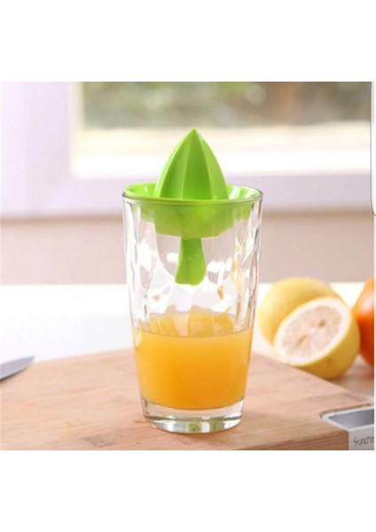 1 Arada Pratik Narenciye Sıkacağı, Hunili Limon Portakal Sıkma Aparatı, Yeşil ve Sarı