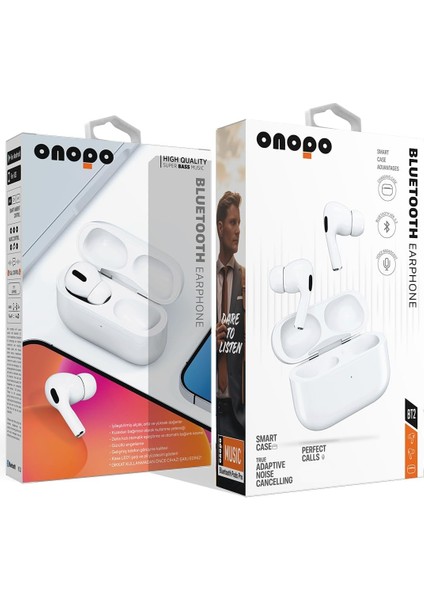 Gürültü Önleyici Bluetooth 5.3 Kablosuz Kulaklık | Aktif Gürültü Engelleme | Dahili Mikrofon | Şık Beyaz