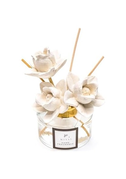 ml Seramik Gül Taşlı Bambu Çubuklu White Jasmine Oda Kokusu modelleri