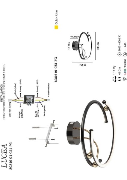Nolan K.boy Ledli Plafonyer 3000-6000K 19W fiyatları