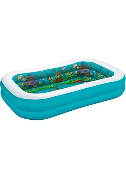 3D Undersea Adventure Şişirilebilir Oyun Havuzu 2,62 M x 1.75 M x 51 cm modelleri