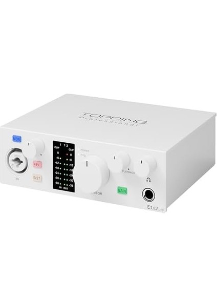 Professional E1X2 Otg | White Yüksek Kalite Usb-C Ses Kartı: 1-Giriş/2-Çıkış 24BIT/192KHZ, 8...600OHM Arası Kulaklıklara Kadar Kullanılabilir. (Pc/mac/ios/android) modelleri