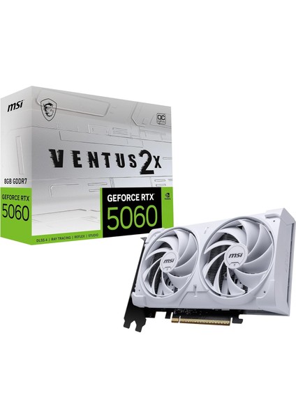 VGA Geforce Rtx 5060 8g Ventus 2x Oc Whıte RTX5060 8gb Gddr7 128B DX12 Pcıe 5.0 X16 (3xdp 1xhdmı)