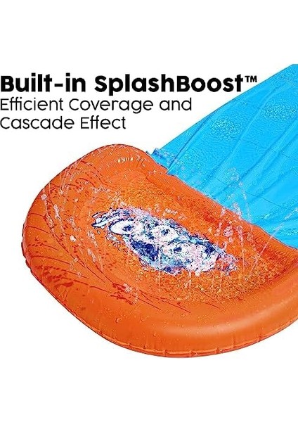 H20GO Single Su Kaydırağı, 4,88 M Şişirilebilir Dahili Fıskiyeli fiyatları