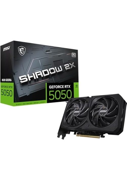 VGA Geforce Rtx 5050 8g Shadow 2x Oc RTX5050 8gb Gddr6 128B DX12 Pcıe 5.0 X16 (3xdp 1xhdmı) fiyatları