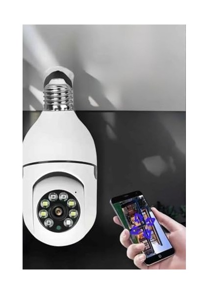 Kamera Duylu Ampul Görünümlü 360 Derece Dönebilen Ev Kamerası modelleri