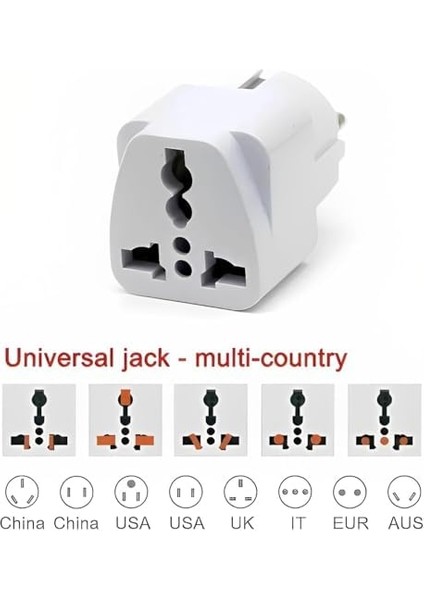 Uluslararası Seyahat Adaptörü 2 Li Set, Tip C Avrupa + Tip G Ingiltere Adaptör Fişi, 150+ Ülke Uyumu, Çoklu Uç Fiş Desteği, Hac/umre/abd/ab/ingiltere/avustralya Priz Dönüştürücü modelleri