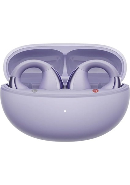 C30 (QT33) Crossky Kablosuz Küpe Kulaklık 4 Mikrofon Enc Ipx5 Bluetooth 5.4 Mor