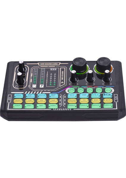 Ses Kartı Youtube Kick Podcast ve Yayıncı, Ses Kartı, Dj Mikser, Taşınabilir Podcast Prodüksiyon Stüdyosu, Canlı Yayın, Kayıt, Oyun Için Kondenser Ses Kartlı Mikrofon Mikseri P16