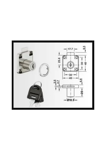 Hafele Çekmece Tipi Kare Kilit (2 Adet) fiyatları