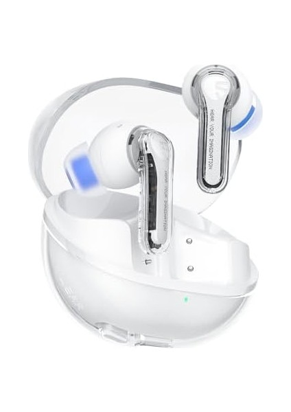 Clear Beyaz Bluetooth Kulaklık, Kablosuz Kulak Içi Kulaklık, Bluetooth 5.3, 40 Saat Oynatma Süresi, 12 mm Sürücü ve Enc'li Çift Mikrofon, Net Aramalar, Oyun Modu, Uygulama Kontrolü modelleri