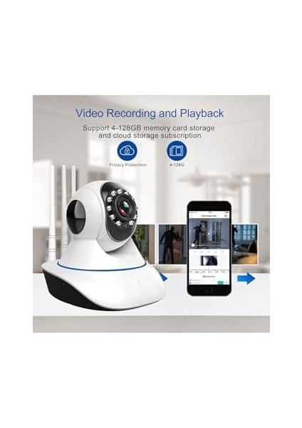 Wireless Ip 1080P Ev Güvenlik Kamerası Hd Gece Görüş Bebek Izleme Monitörü Blic Blm-08 fiyatları