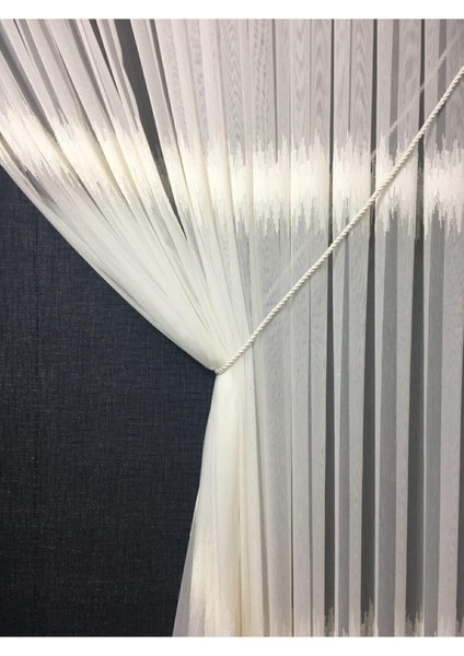 Perde Kruvaze Bağlama Aparat, Halat, Kordon Fon Perde Kornişe Takmatik 1 Adet Krem 275 cm Byzt4