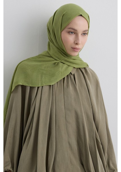 Çağla Yeşil Saçak Püsküllü Pamuklu Şal fırsatları