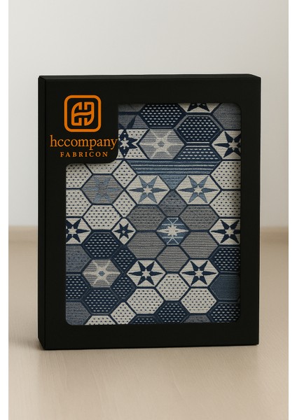 Modern Desenli Mavi Bal Petekli Motifli Halı Örtüsü 6m²