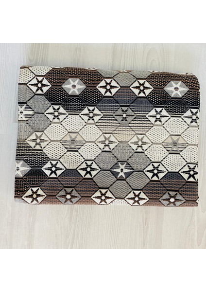 Modern Desenli Kahverengi Bal Petekli Motifli Halı Örtüsü 6m² indirimleri