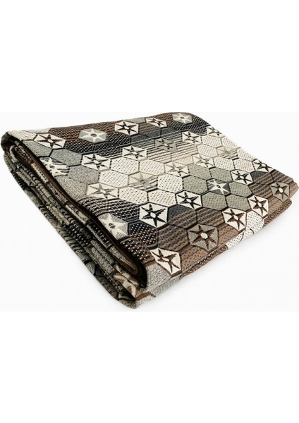 Modern Desenli Kahverengi Bal Petekli Motifli Halı Örtüsü 6m² fırsatları