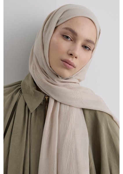 Kum Beji Saçak Püsküllü Pamuklu Şal fırsatları