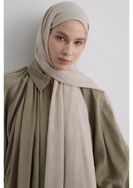 Kum Beji Saçak Püsküllü Pamuklu Şal indirimleri