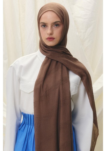 Sıcak Kahve Saçak Püsküllü Pamuklu Şal fırsatları