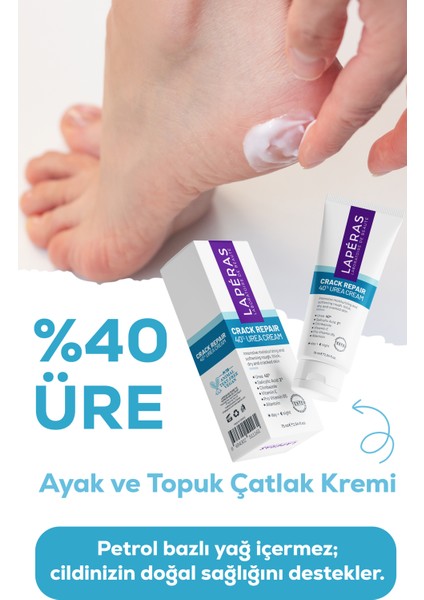 Ayak ve Topuk Çatlak Bakım Kremi %40 Üre ve %2 Salisilik Asit 75ML