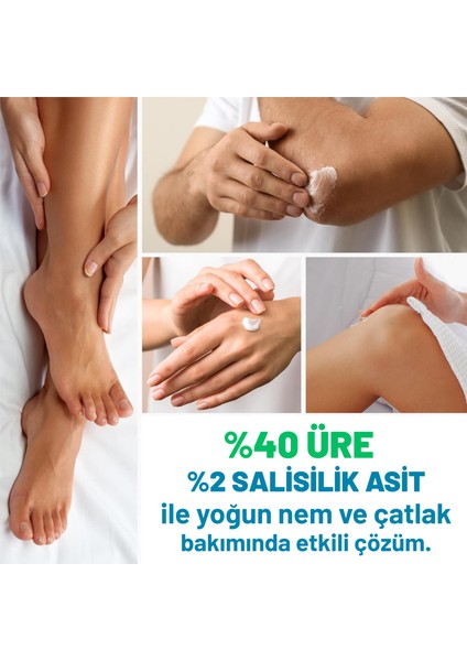 Ayak ve Topuk Çatlak Bakım Kremi %40 Üre ve %2 Salisilik Asit 75ML 2'li Paket fırsatları