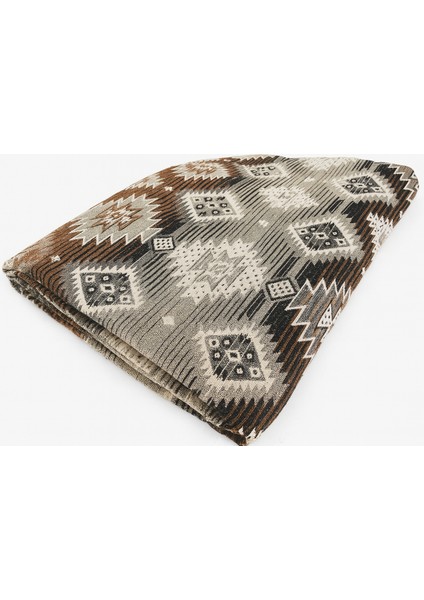 Etnik Bohem Eşme Kilim Motifli Kahverengi Halı Örtüsü 6m² indirimleri