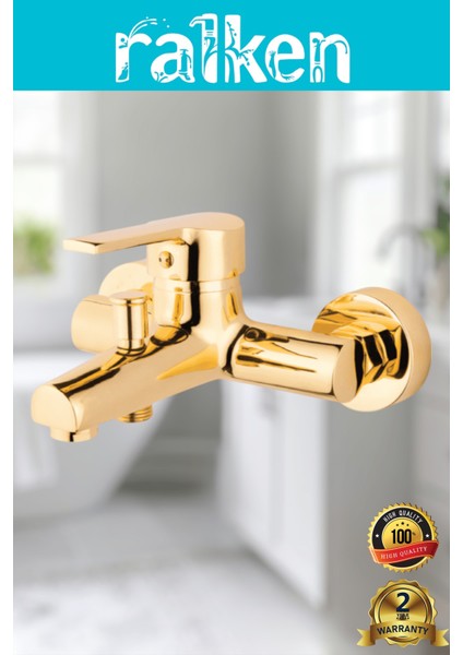 Gold Altın Banyo Duş Bataryası Musluğu - %100 Pirinç, Paslanmaz, Ağır Gövde fiyatları