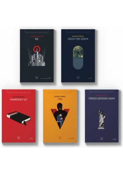 Distopya Seti (Fahrenheit 451, Cesur Yeni Dünya, Yüksek Şatodaki Adam, 1984, Biz)