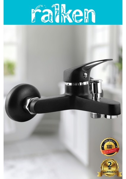 Mat Siyah Banyo Duş Bataryası Musluğu - %100 Pirinç, Paslanmaz, Ağır Gövde fiyatları