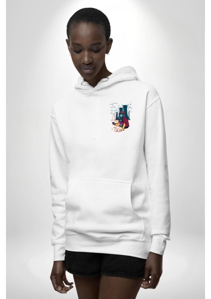 Çevreçi Hava Kirliliği Küresel Isınma Beyaz Kapüşonlu Sweatshirt Kadın Erkek Ön Minimal Sırt Baskılı fiyatları