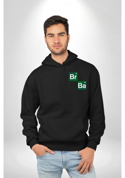 Periyodik Tablo Heisenberg Breaking Bad Siyah Kapüşonlu Sweatshirt Kadın Erkek Ön Minimal Sırt Baskılı fiyatları