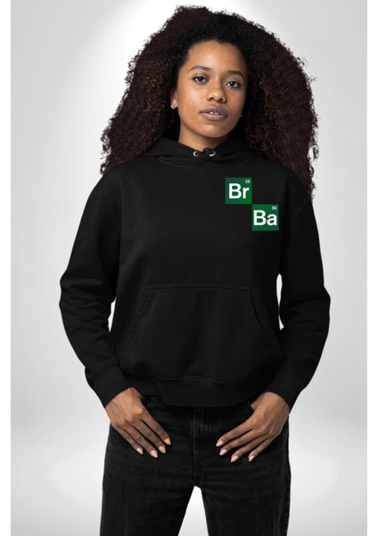 Periyodik Tablo Heisenberg Breaking Bad Siyah Kapüşonlu Sweatshirt Kadın Erkek Ön Minimal Sırt Baskılı indirimleri