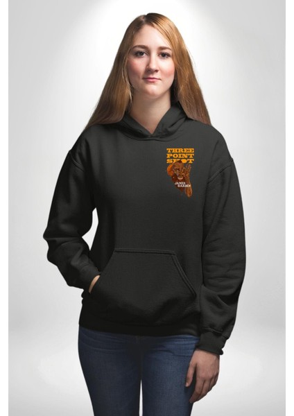 James Harden Üç Sayılık Atış Basketbol Siyah Kapüşonlu Sweatshirt Kadın Erkek Ön Minimal Sırt Baskılı indirimleri