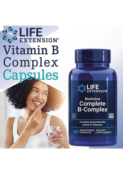 Bioactive Complete B-Complex D-Calcium Thiamine B12 Inositol Niacin Folate B6 P-5-P